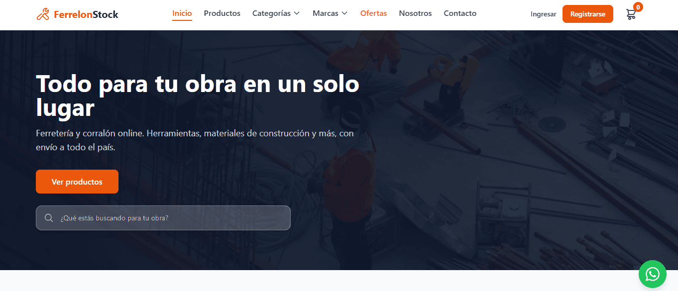 Captura del home de FerrelonStock.